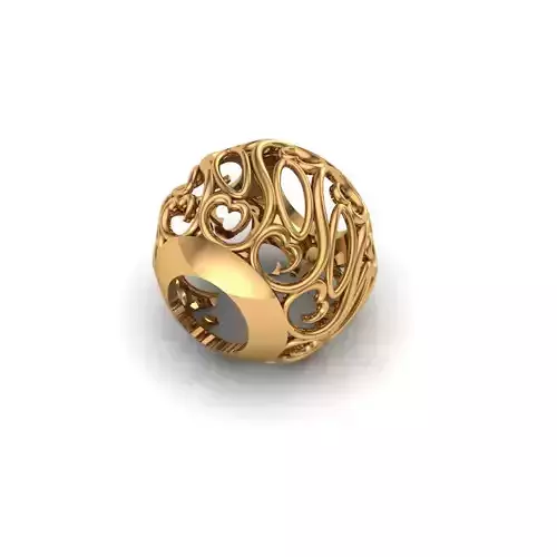 Jewelry ornate gold plated bead