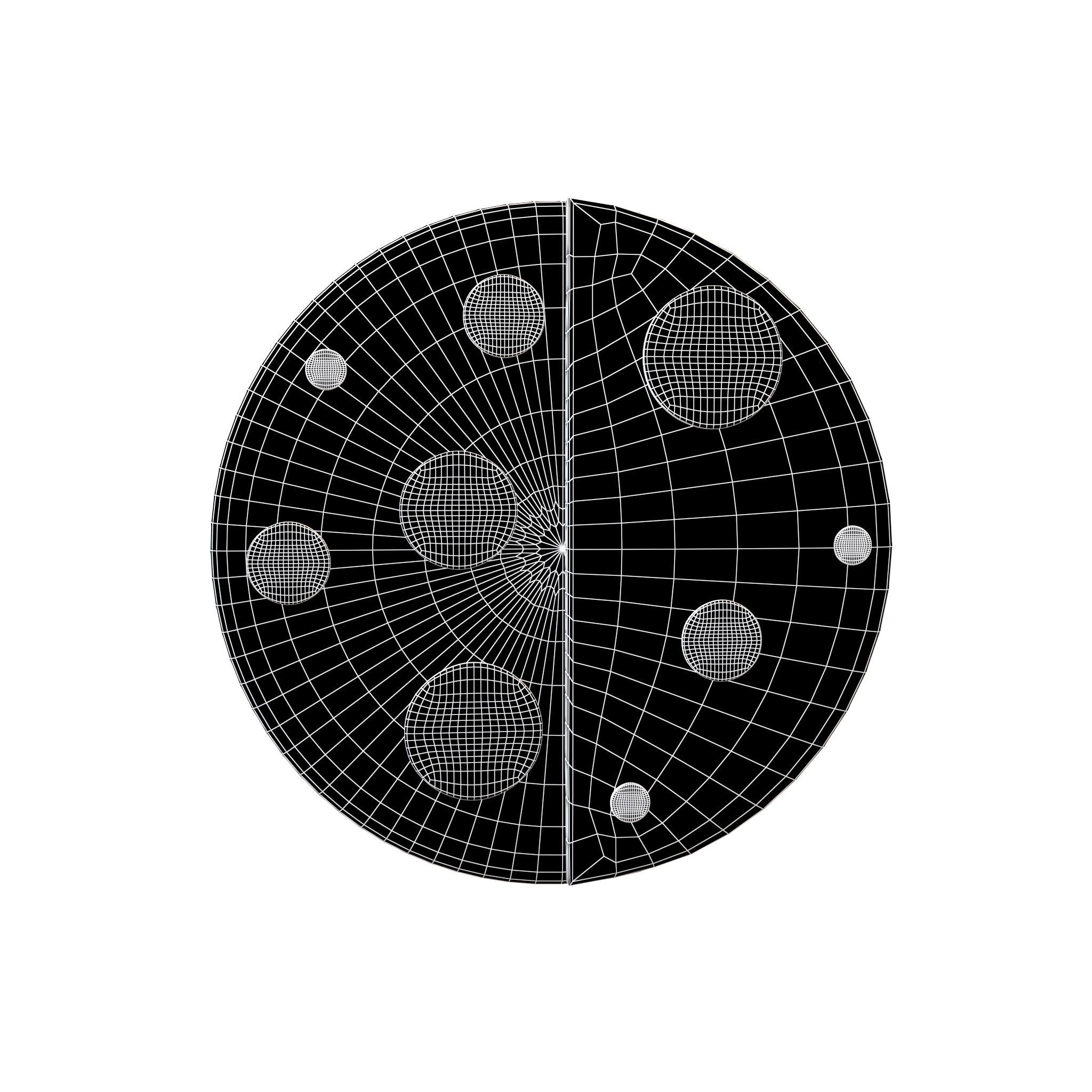 Twitter First Quarter Moon v1 001 Low-poly 3D model_4