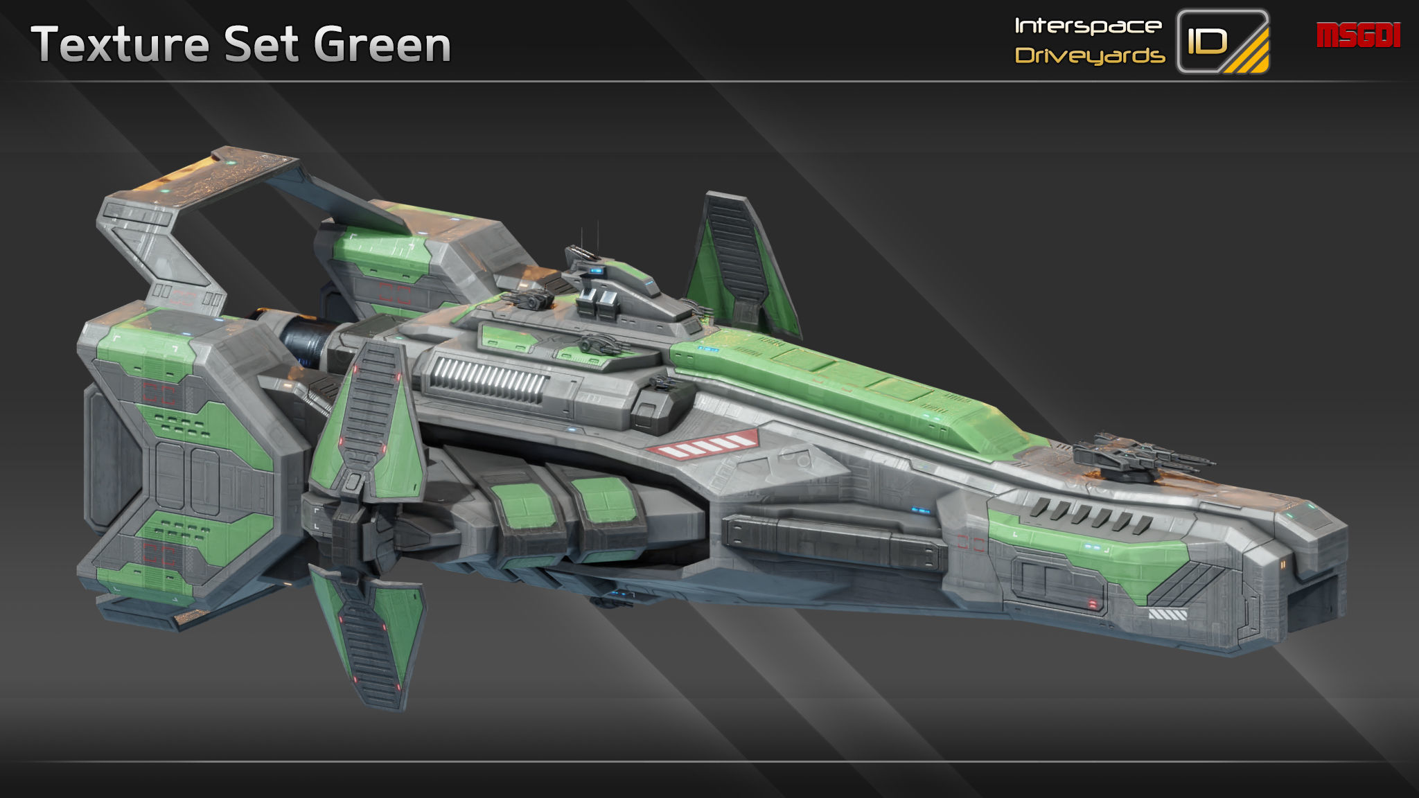 Zenith Class Destroyer Low-poly 3D model_10