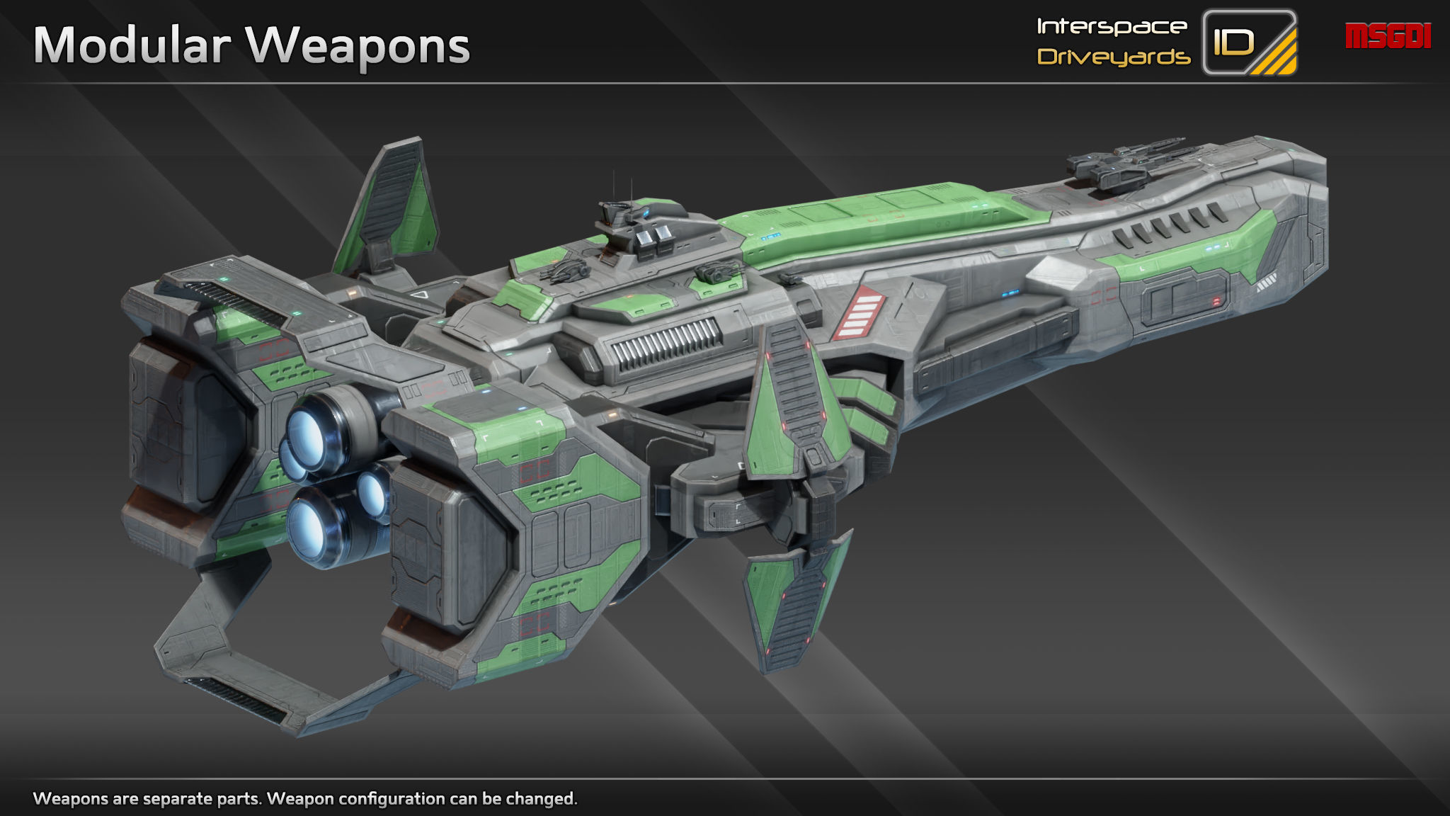 Zenith Class Destroyer Low-poly 3D model_7