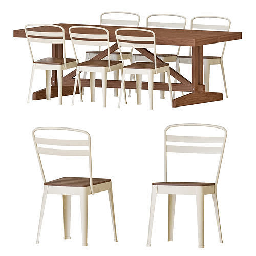 NORRMANSO Table And Chairs 3D model