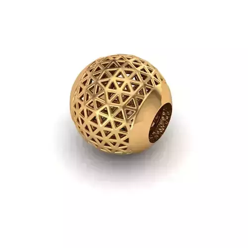 Jewelry gold plated bead - flower of life