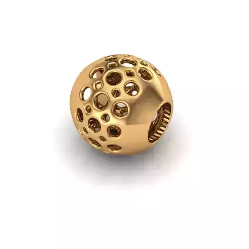 Jewelry gold plated bead with holes