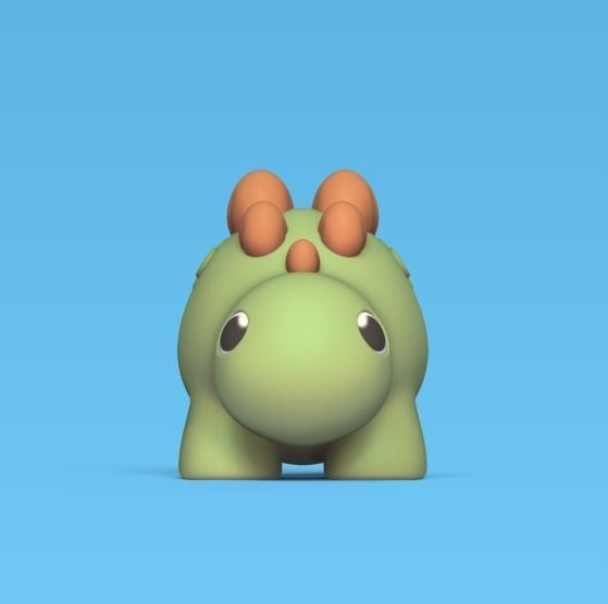 Cute Stegosaurus 3D print model_1