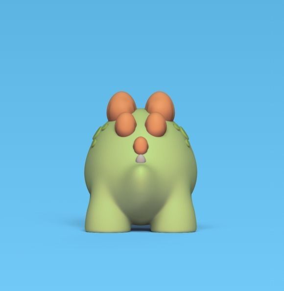 Cute Stegosaurus 3D print model_3