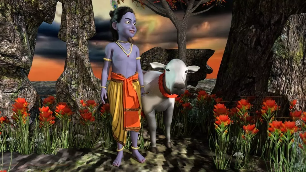 3D-Krisno lord krishna Low-poly 3D model