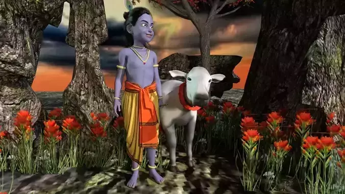 3D-Krisno lord krishna
