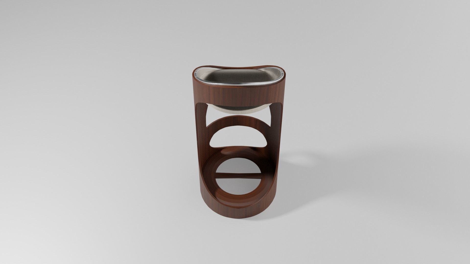 Modular Bar Chair with wooden texture 3D model_2