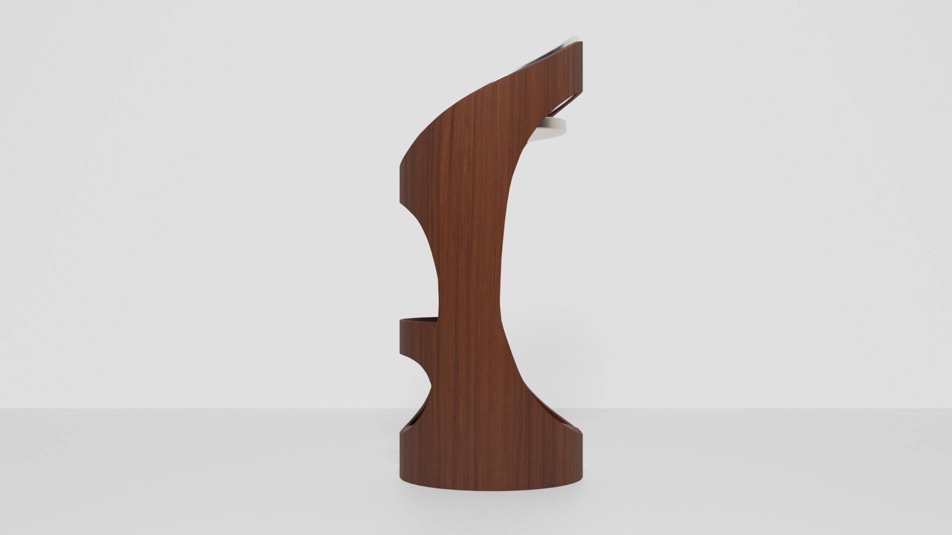 Modular Bar Chair with wooden texture 3D model_3