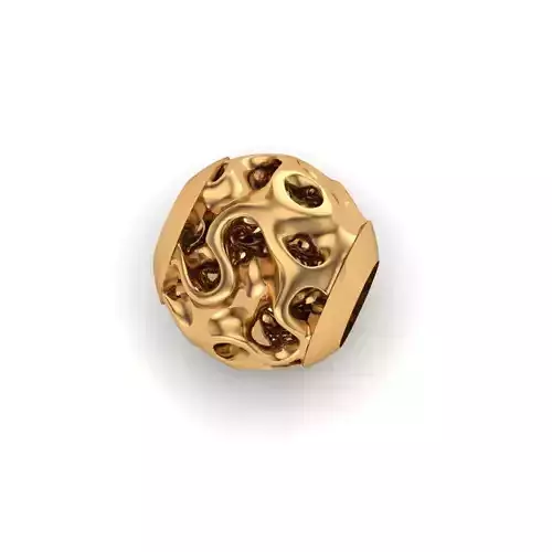Jewelry gold plated bead 3D print model