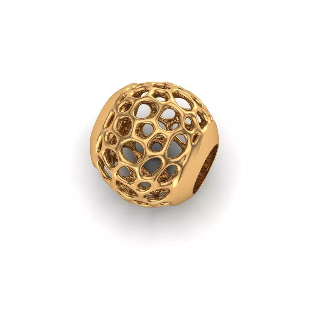 Jewelry gold - plated bead 3D print model