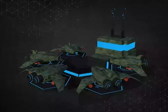 Sci-Fi Space-Ship Base