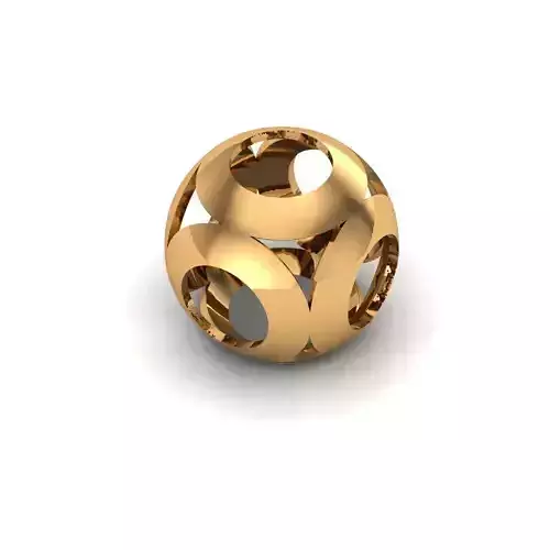 Jewelry gold plated sphere