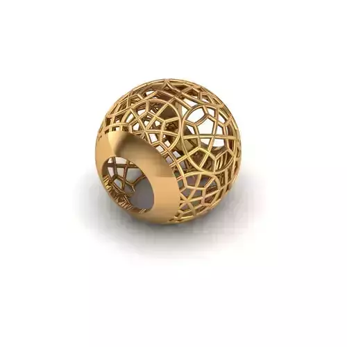 Jewelry gold - plated ball bead 3D print model