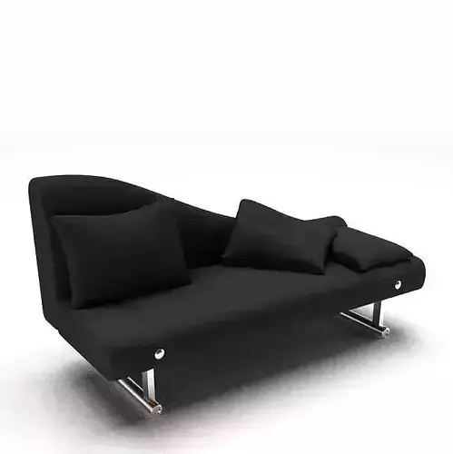 Modern Black Love Seat