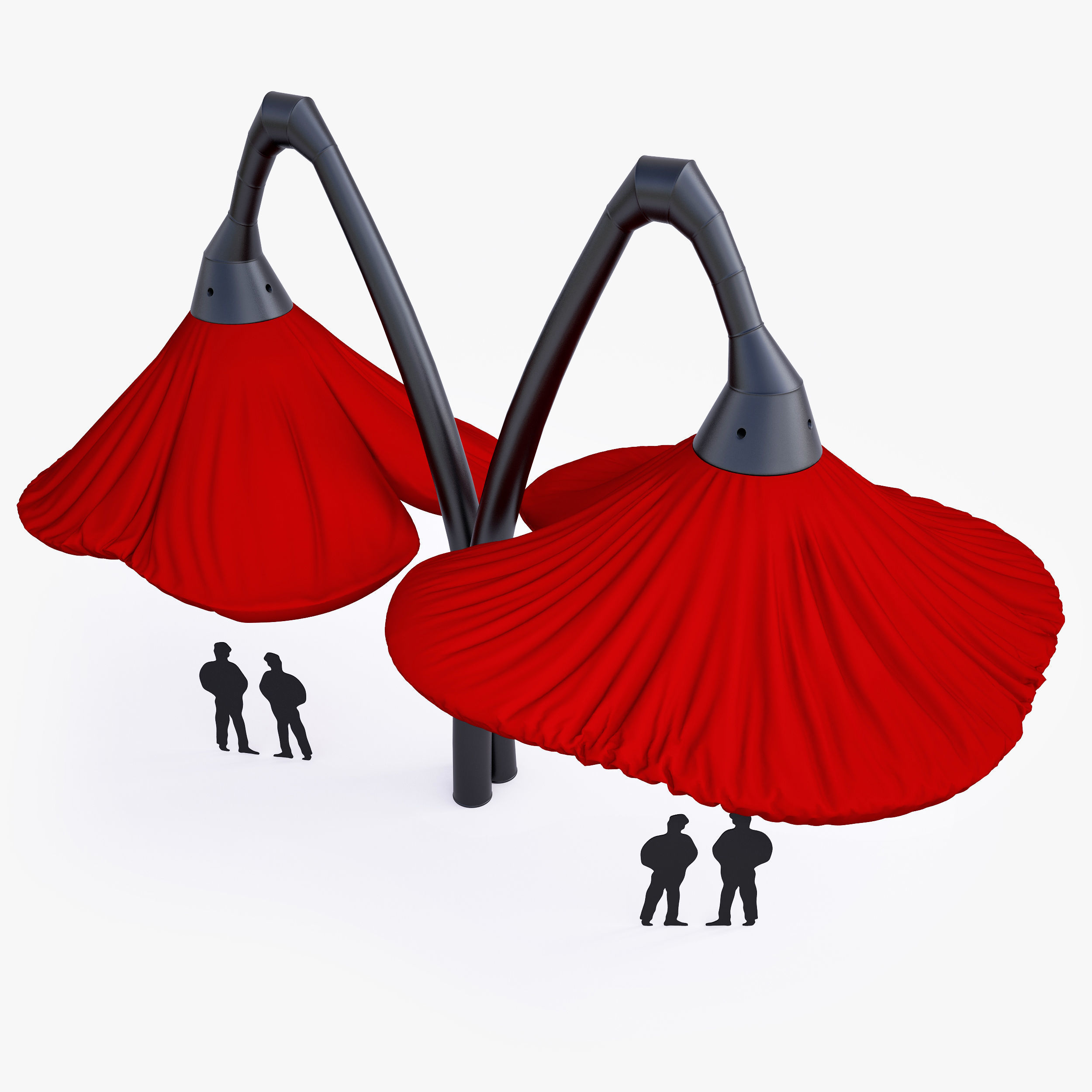 Warde Flower Street Lamp 3D model_1