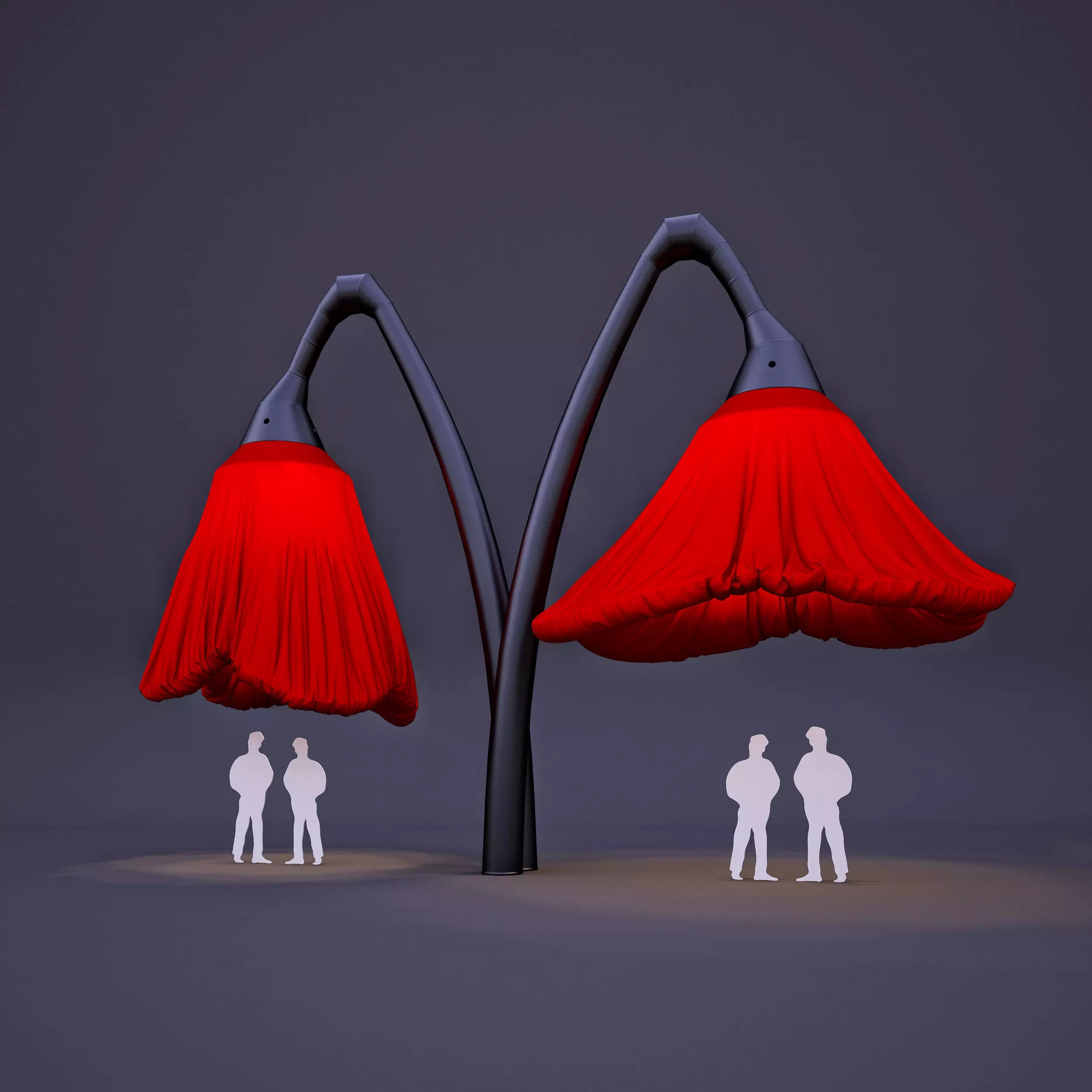 Warde Flower Street Lamp 3D model_0