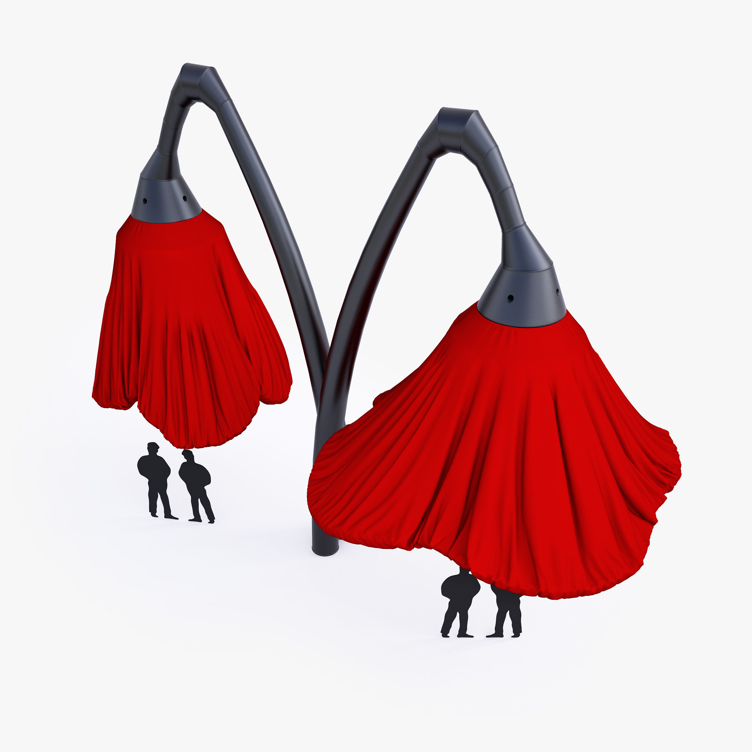 Warde Flower Street Lamp 3D model_2