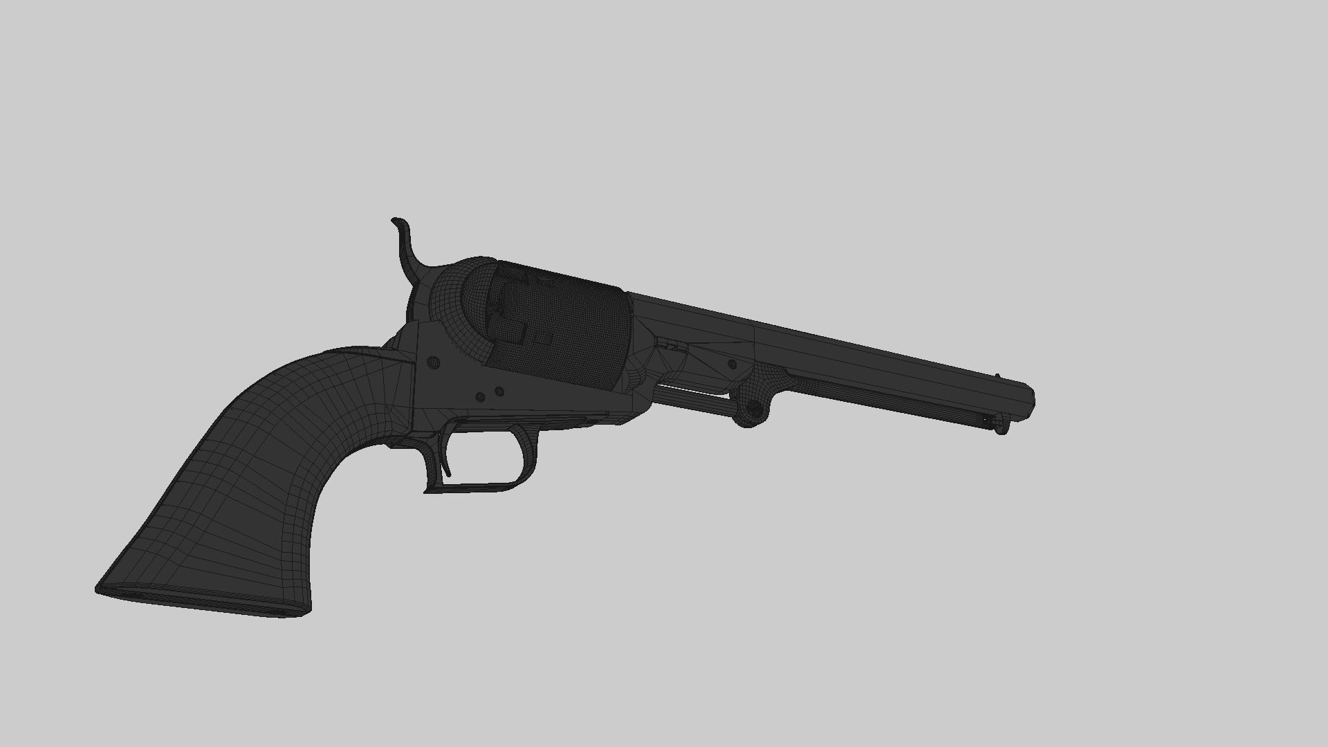 Old scrachet Revolver 3D model_31