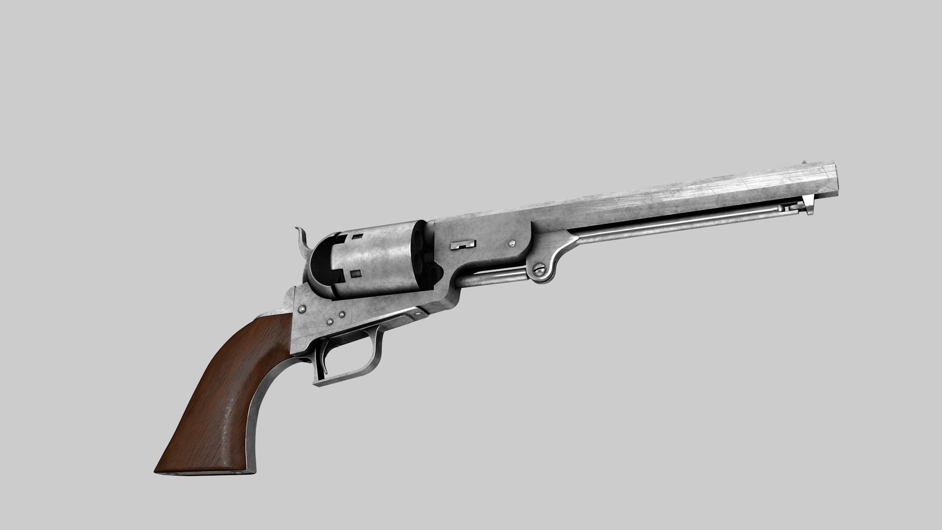 Old scrachet Revolver 3D model_18