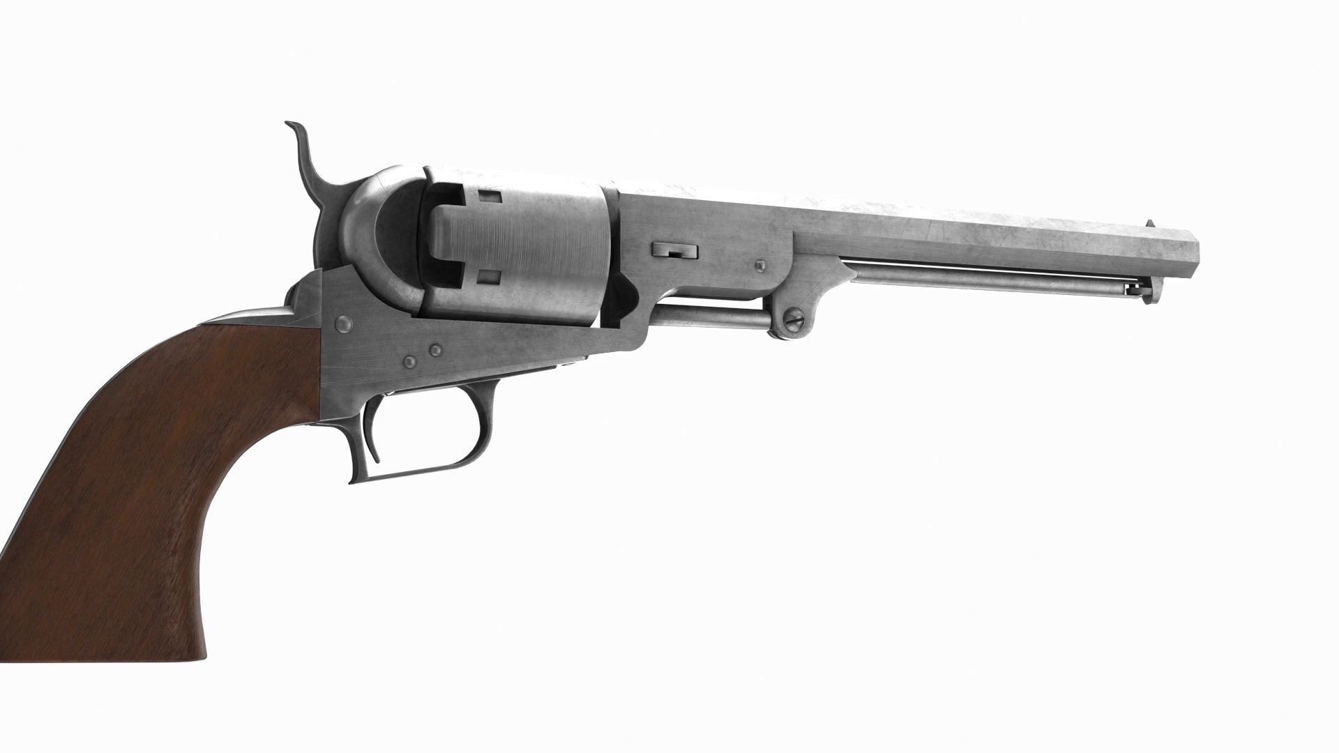 Old scrachet Revolver 3D model_5