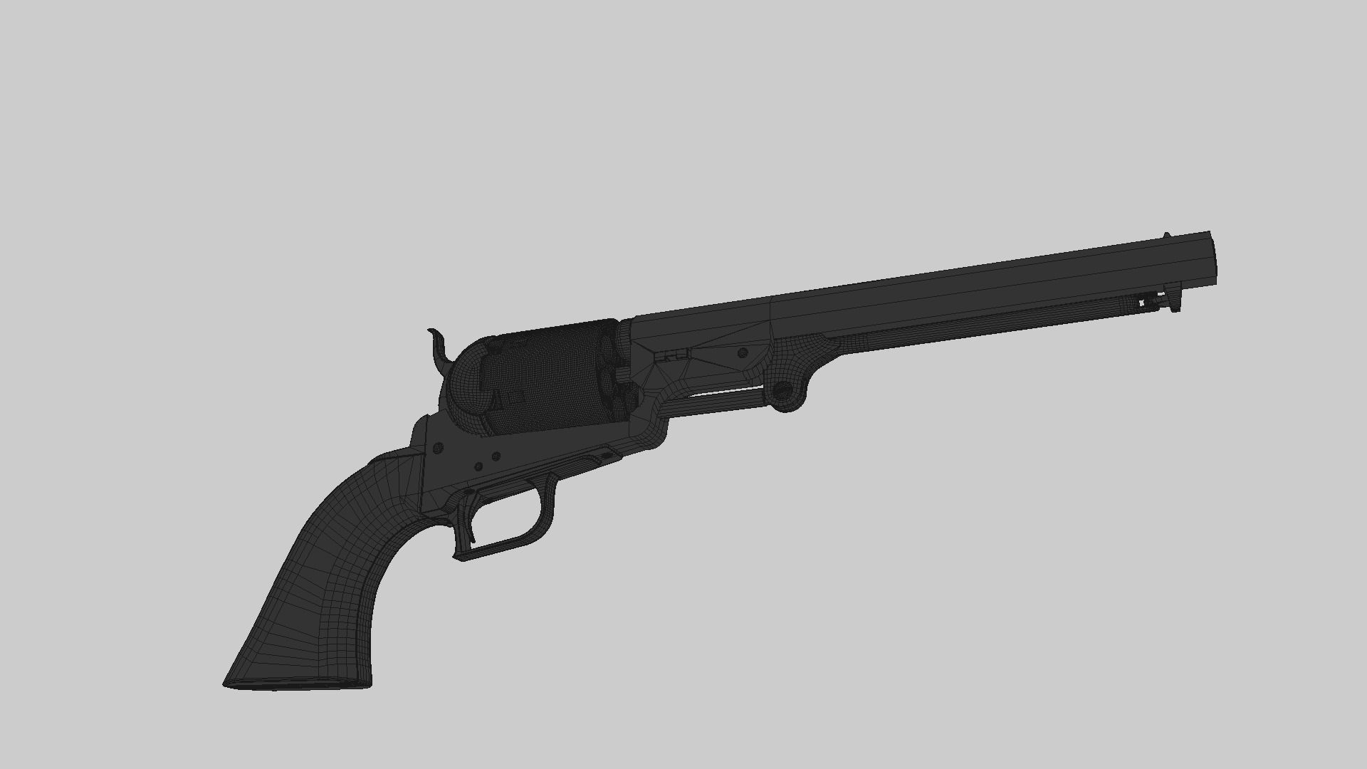 Old scrachet Revolver 3D model_29