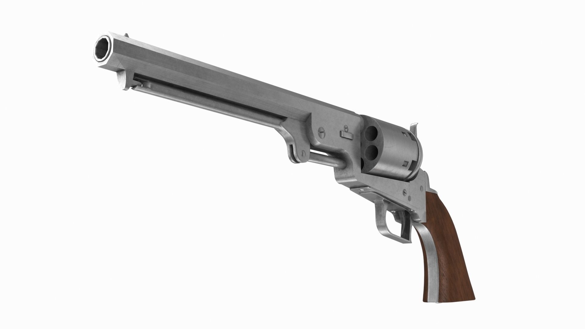 Old scrachet Revolver 3D model_10