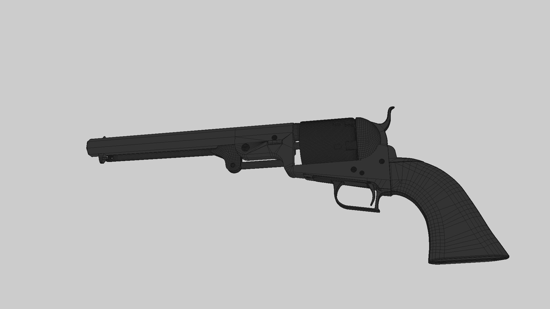 Old scrachet Revolver 3D model_32