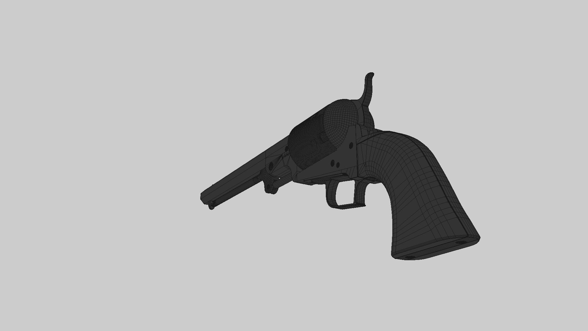 Old scrachet Revolver 3D model_36
