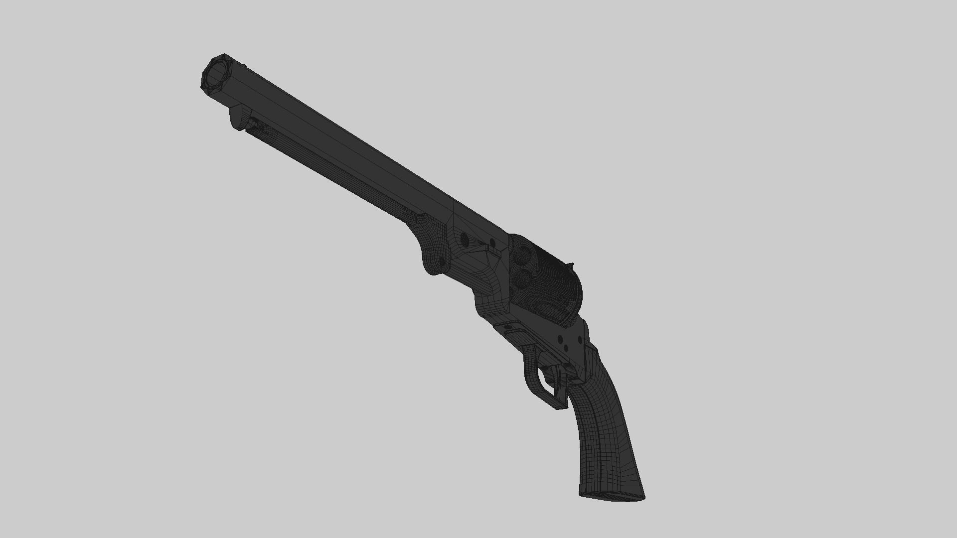 Old scrachet Revolver 3D model_26