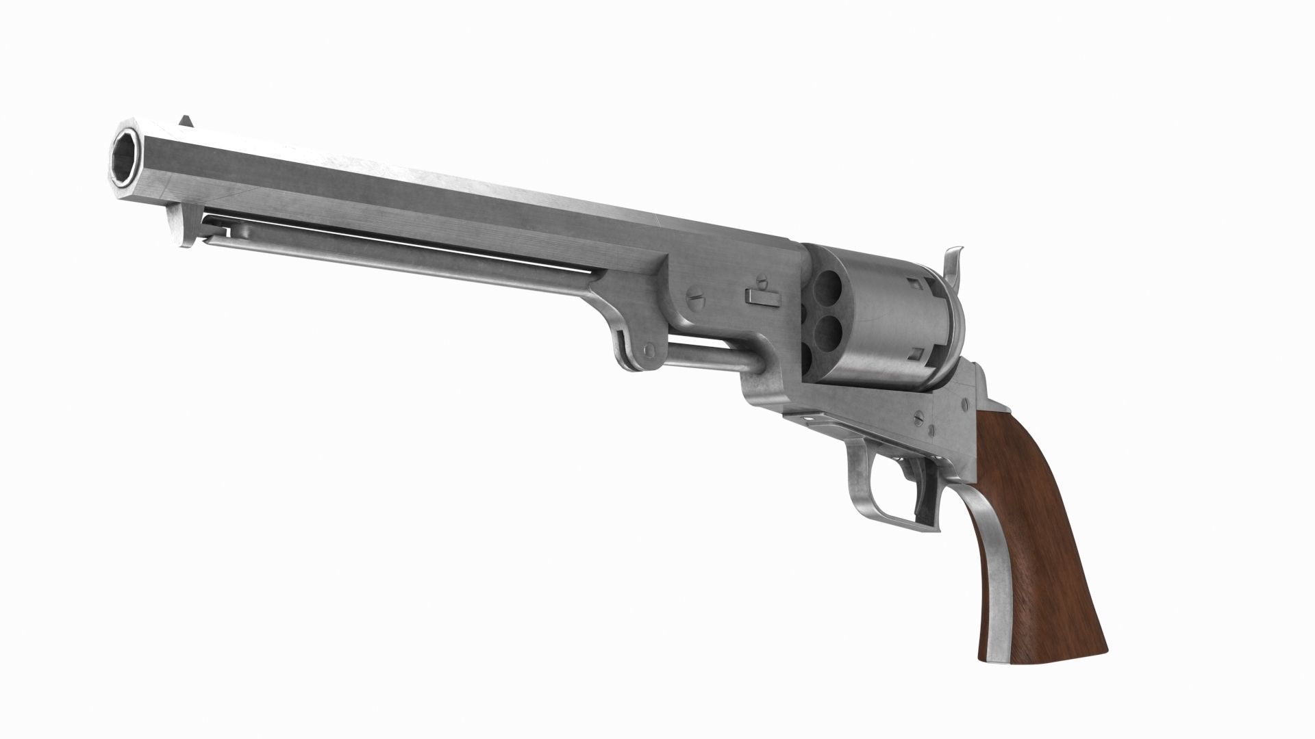 Old scrachet Revolver 3D model_3
