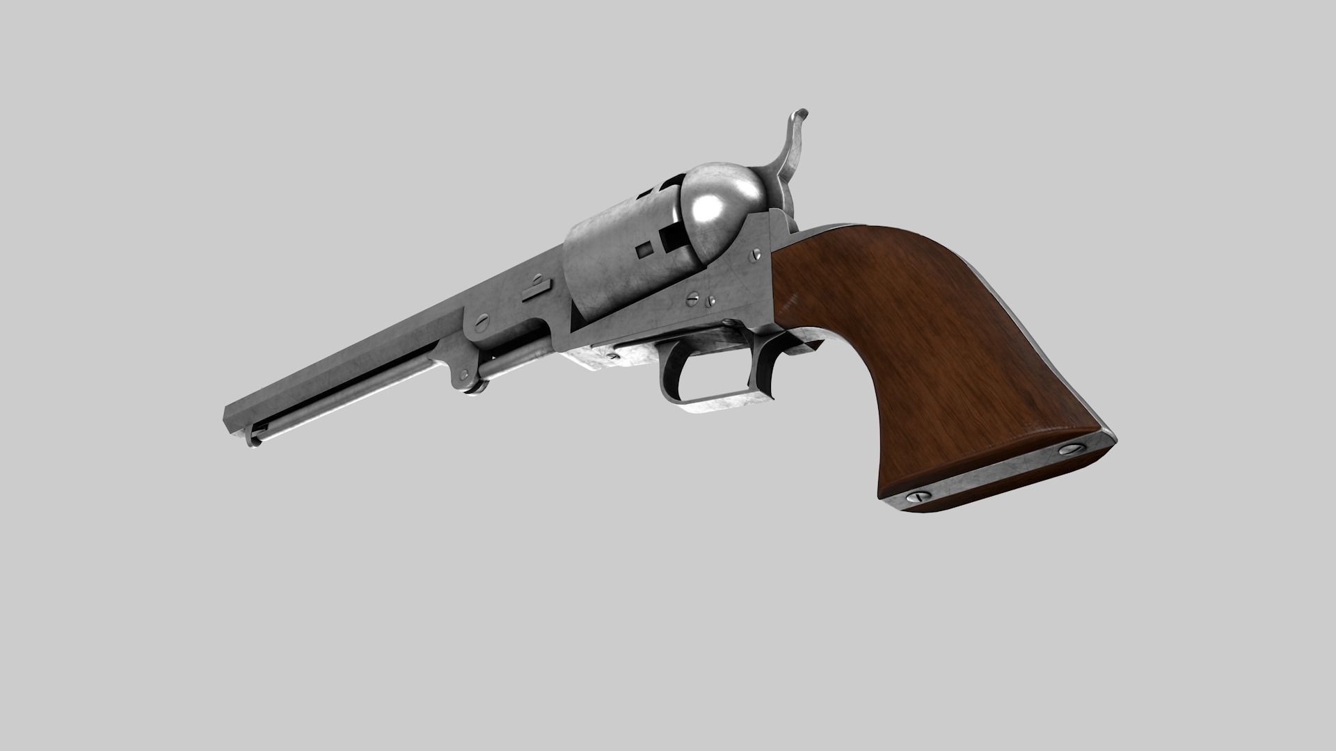 Old scrachet Revolver 3D model_19