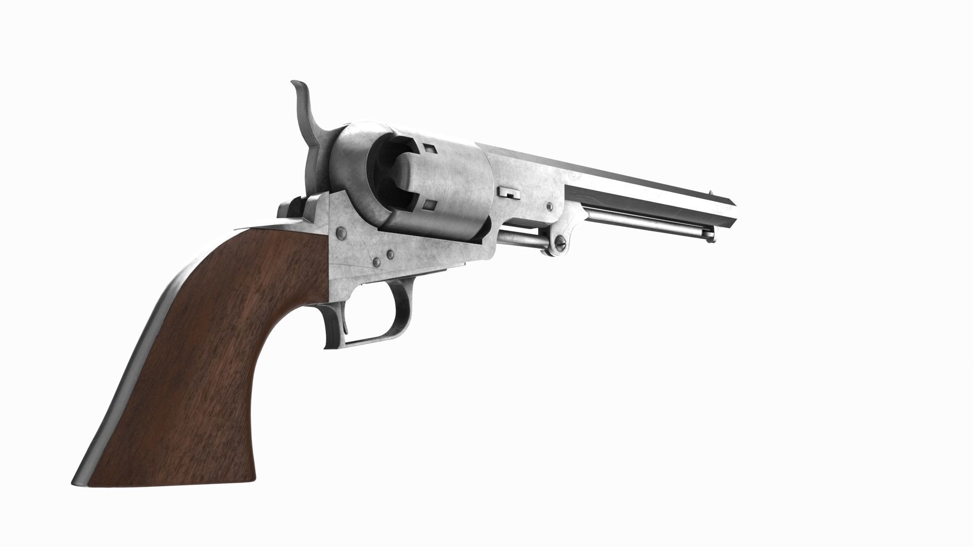 Old scrachet Revolver 3D model_6