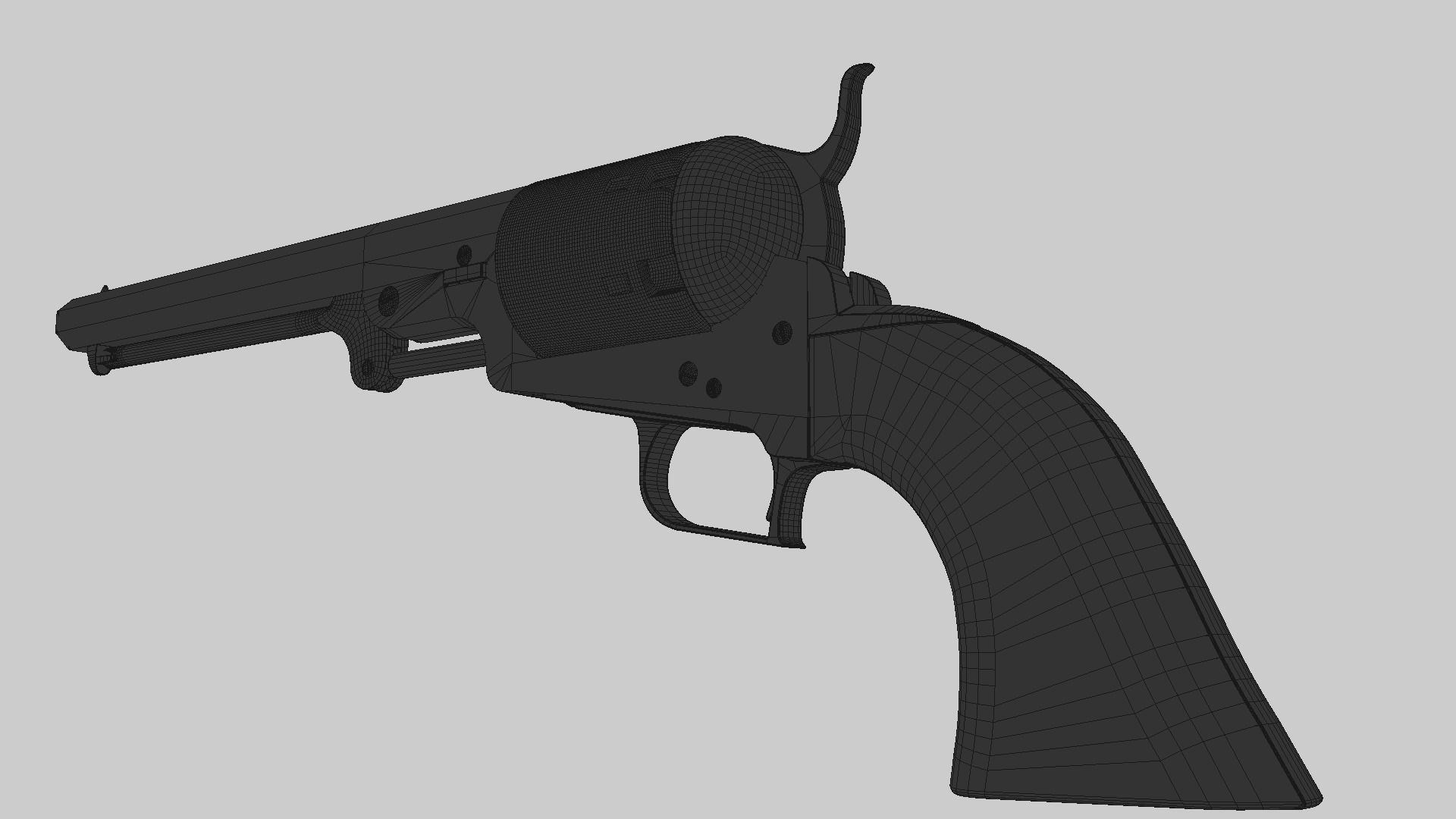 Old scrachet Revolver 3D model_37