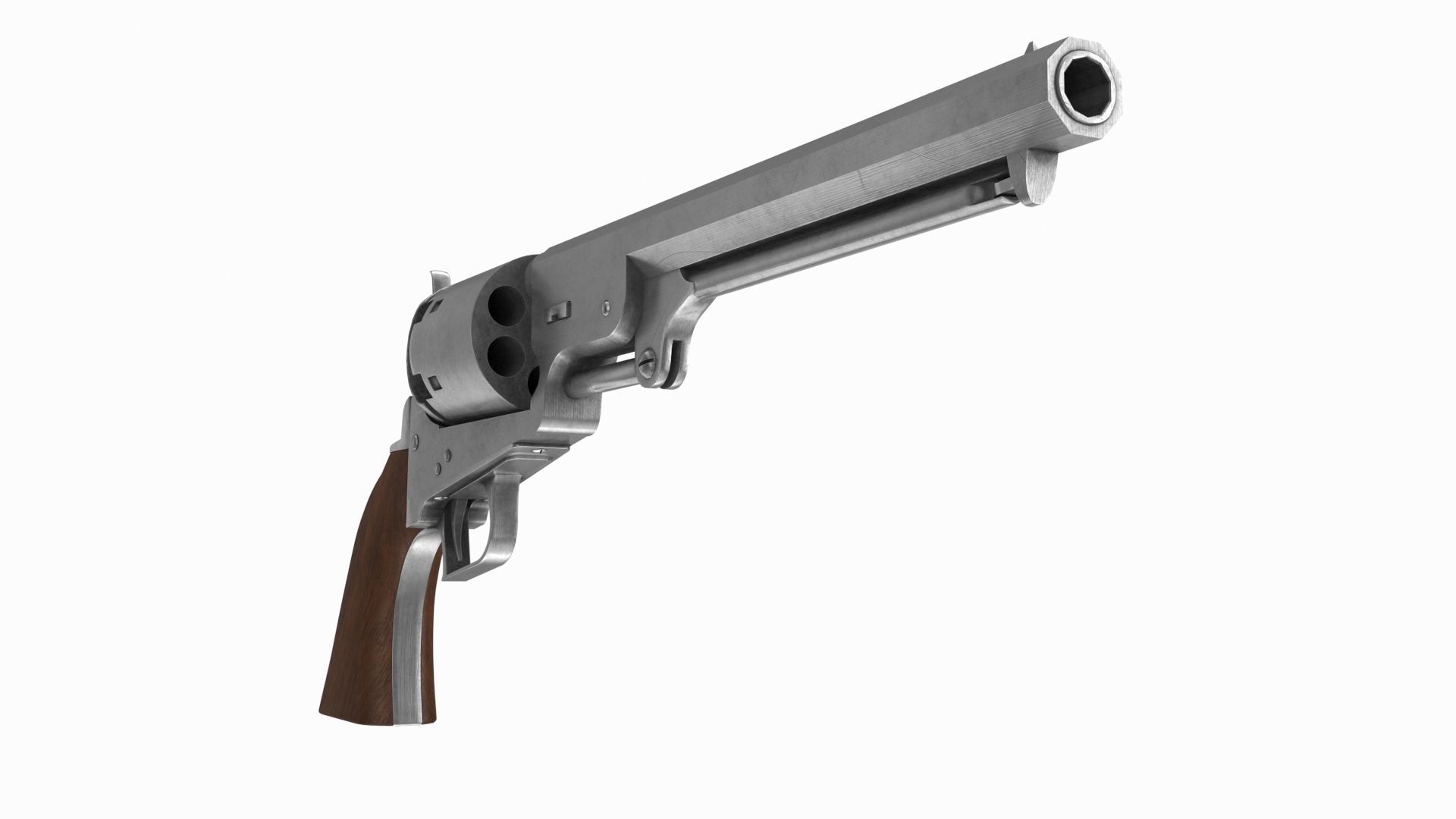 Old scrachet Revolver 3D model_13