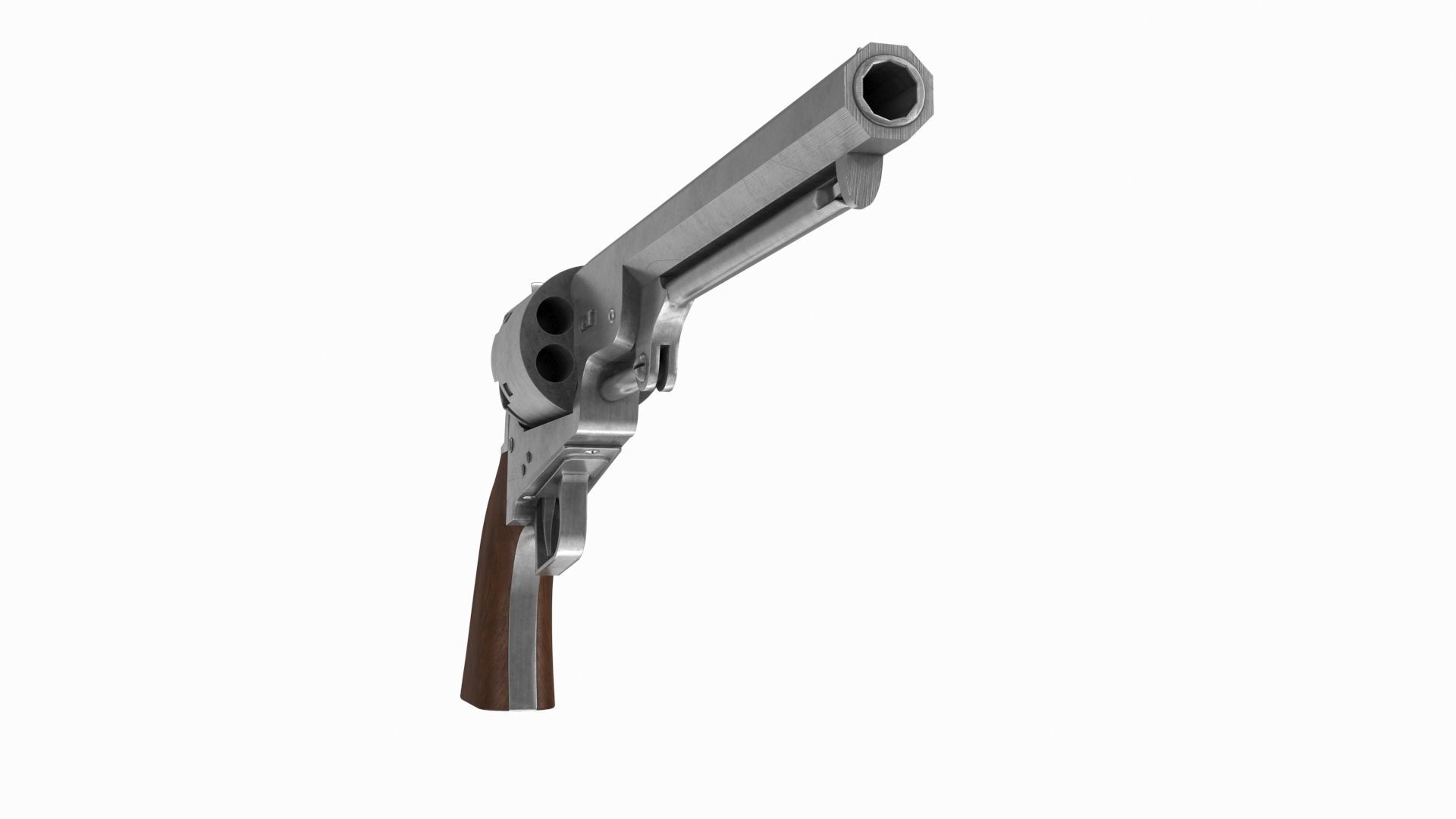 Old scrachet Revolver 3D model_12