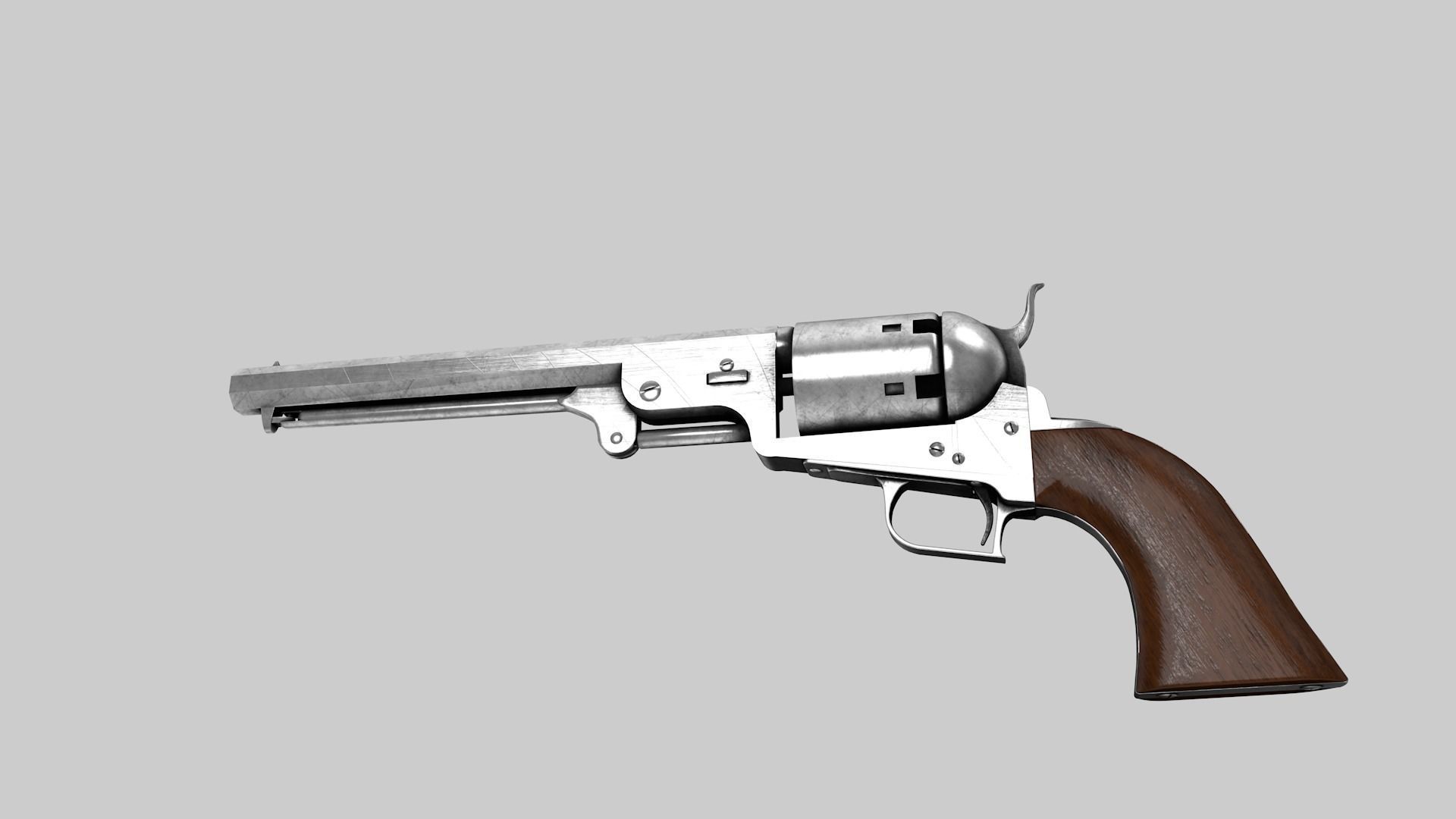 Old scrachet Revolver 3D model_17