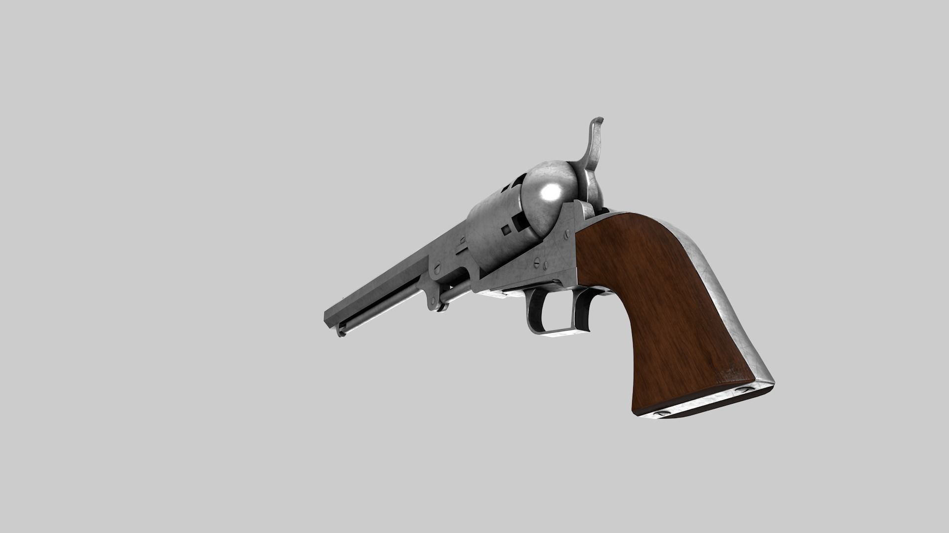 Old scrachet Revolver 3D model_21