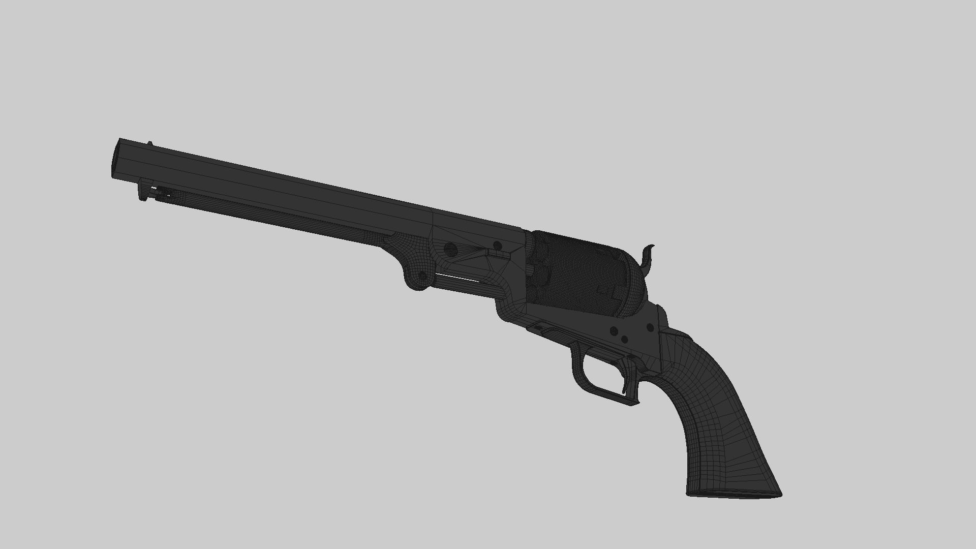 Old scrachet Revolver 3D model_30