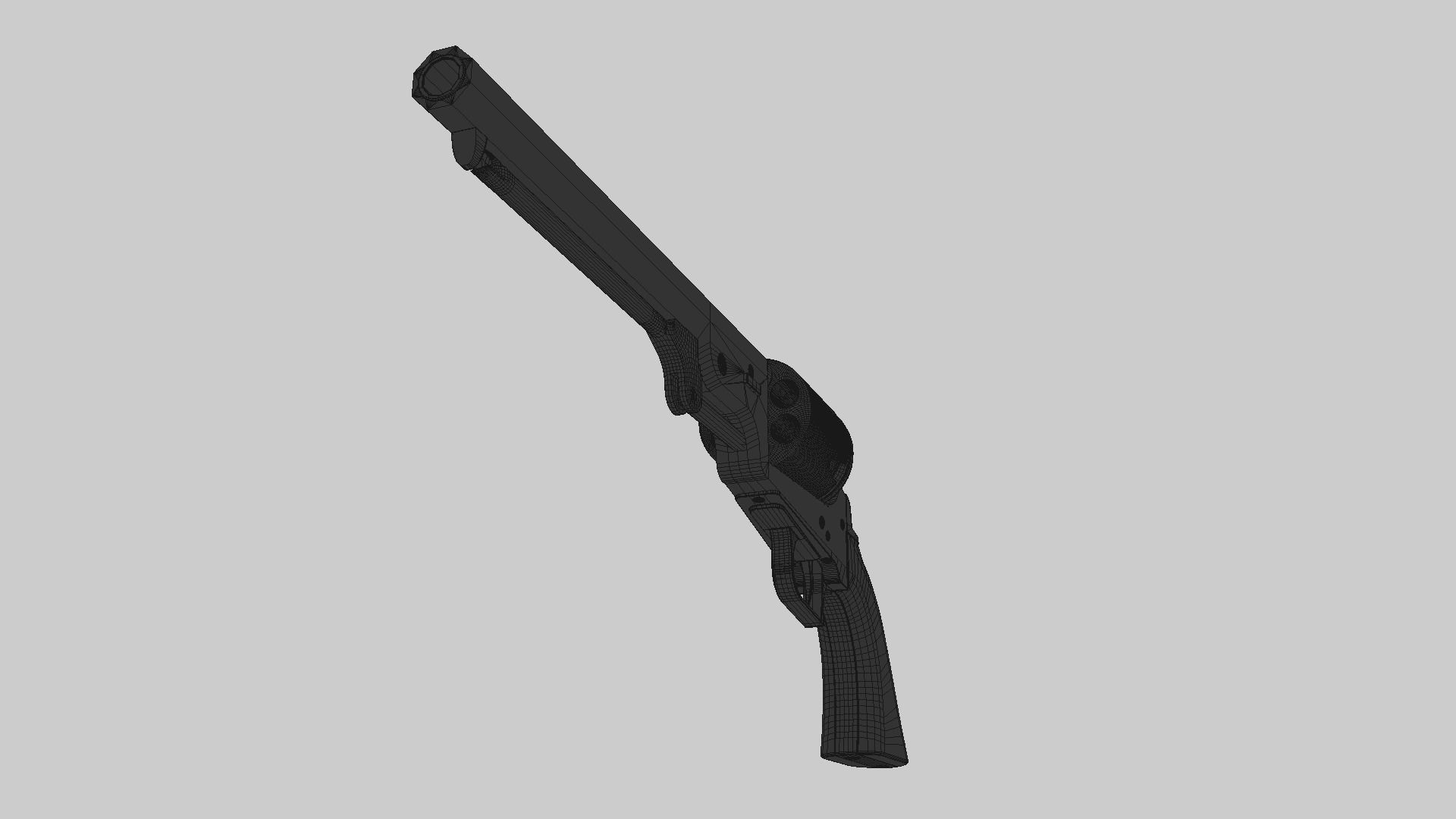 Old scrachet Revolver 3D model_35