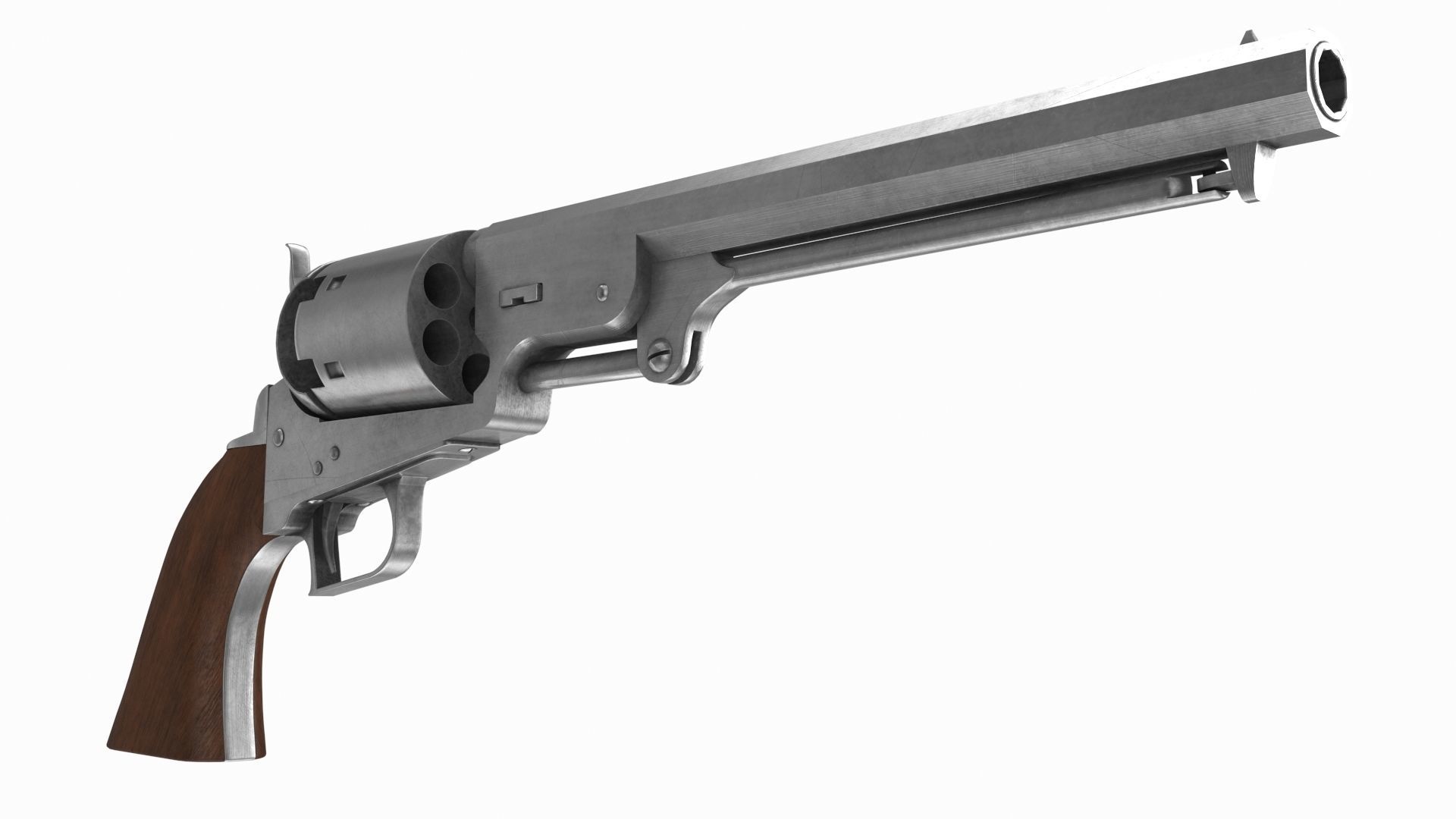 Old scrachet Revolver 3D model_14