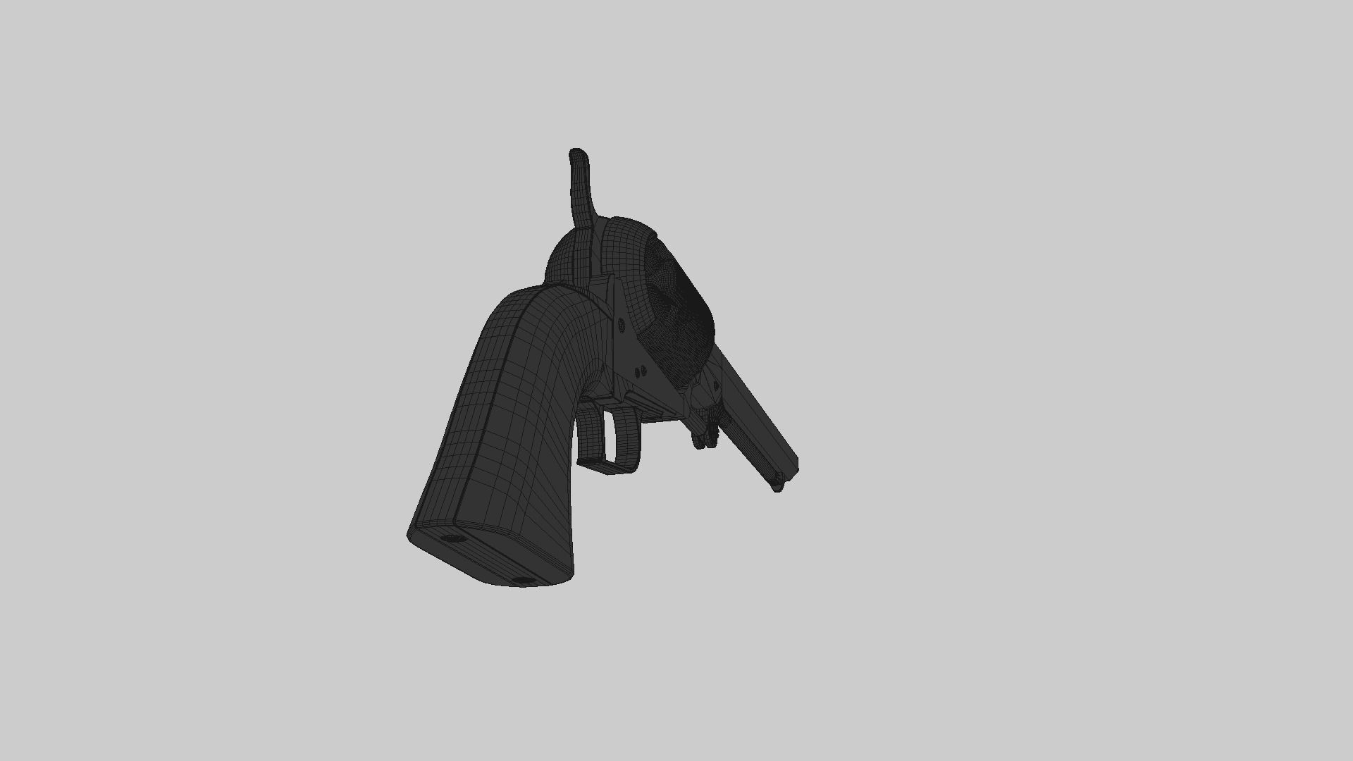 Old scrachet Revolver 3D model_33
