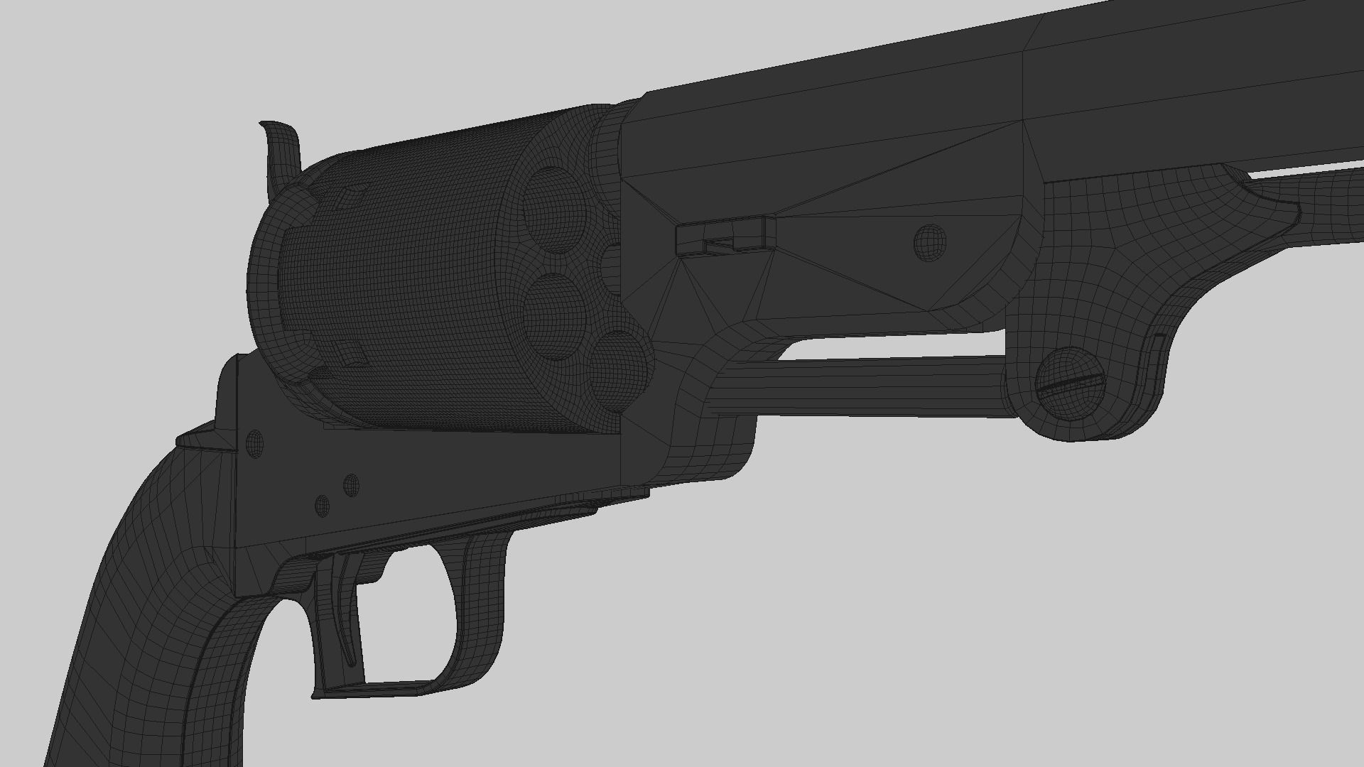 Old scrachet Revolver 3D model_34