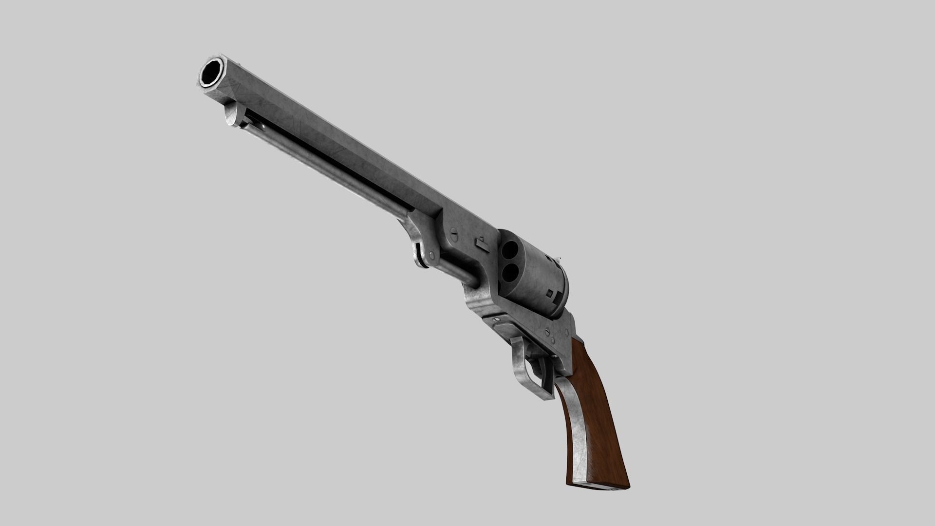 Old scrachet Revolver 3D model_25