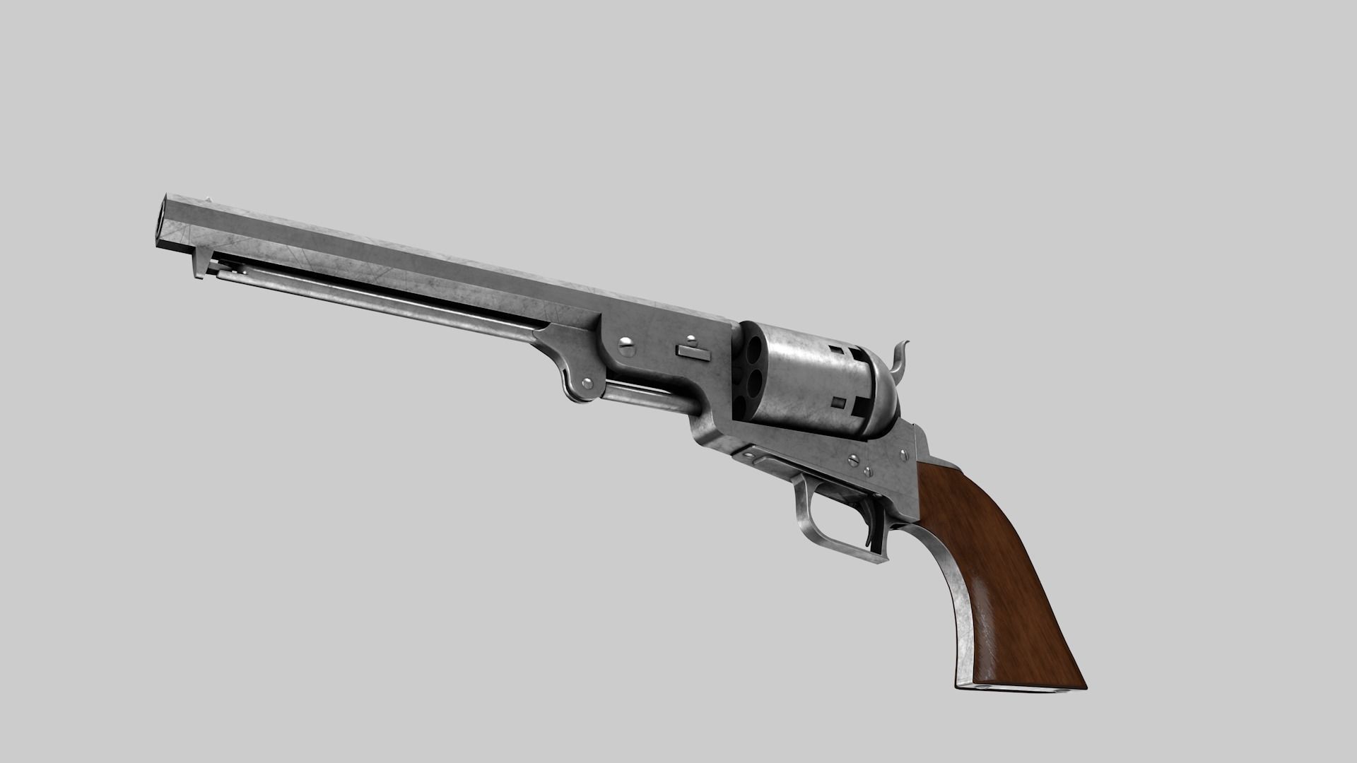 Old scrachet Revolver 3D model_20