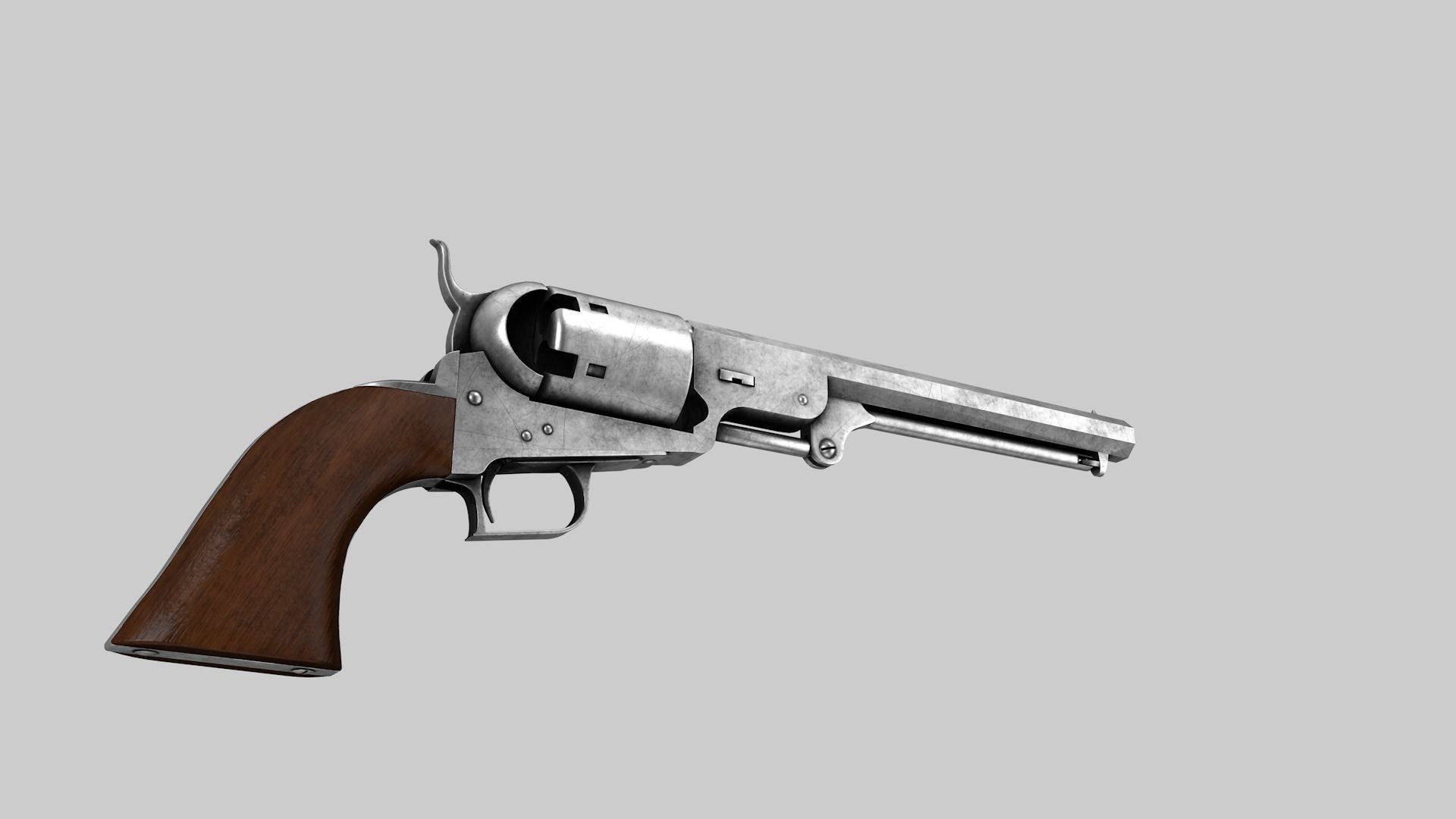 Old scrachet Revolver 3D model_22