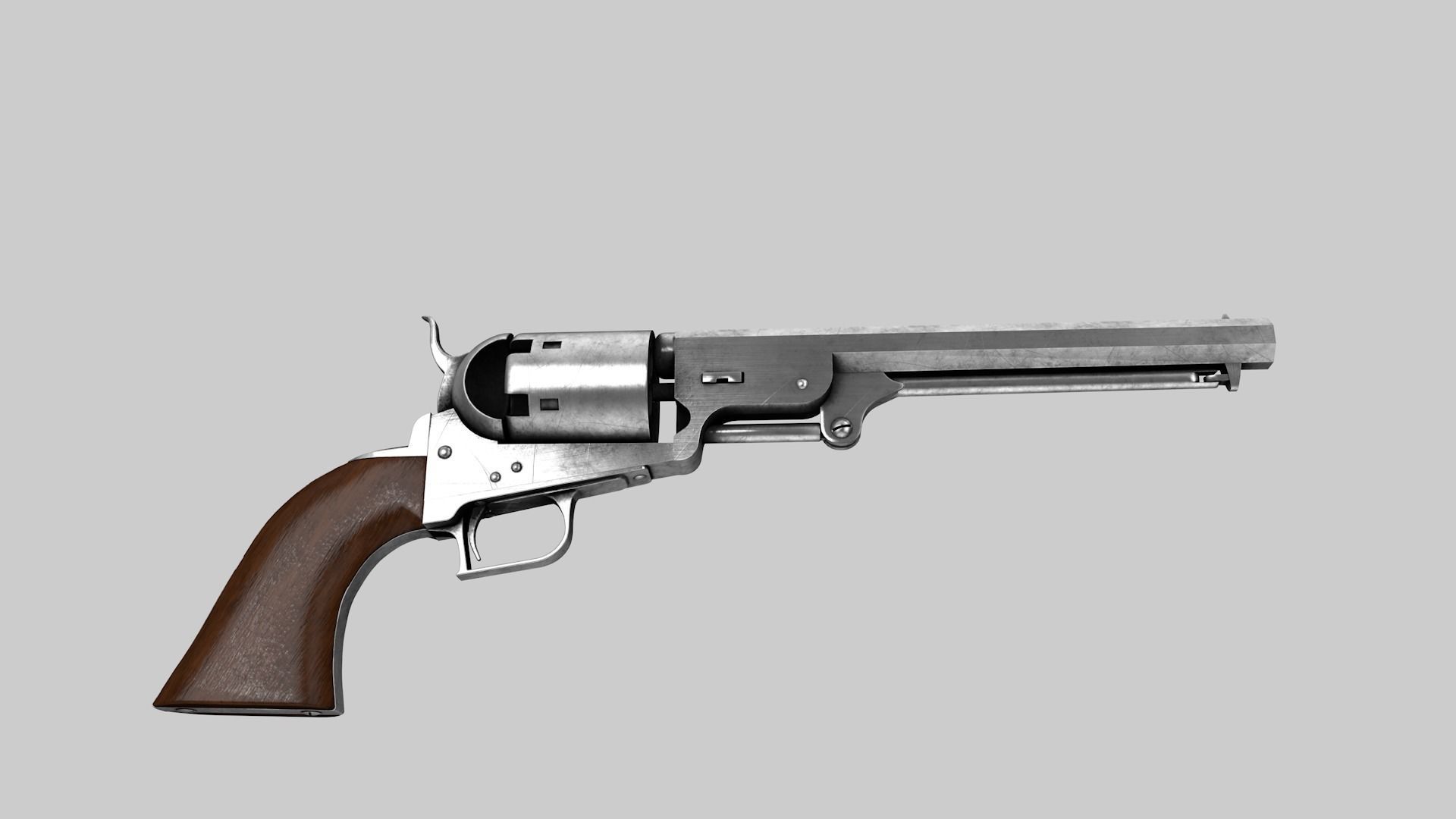 Old scrachet Revolver 3D model_15