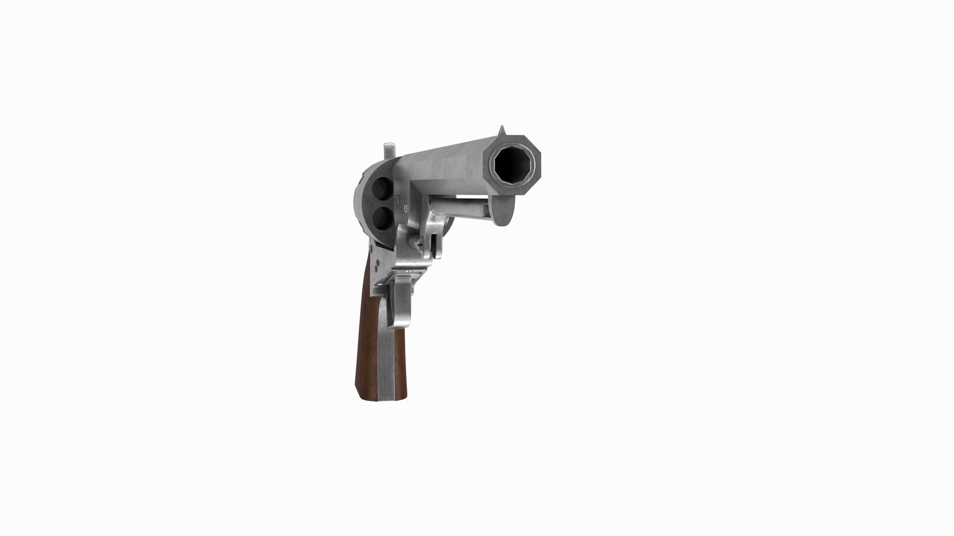 Old scrachet Revolver 3D model_9