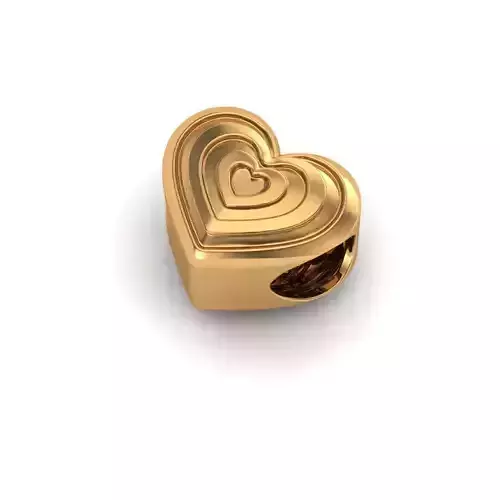 Jewelry gold heart shaped charm