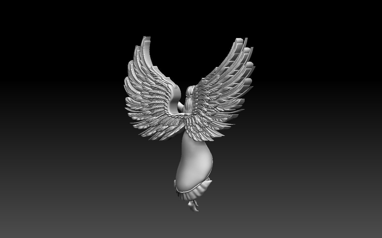 angel 3D print model_4